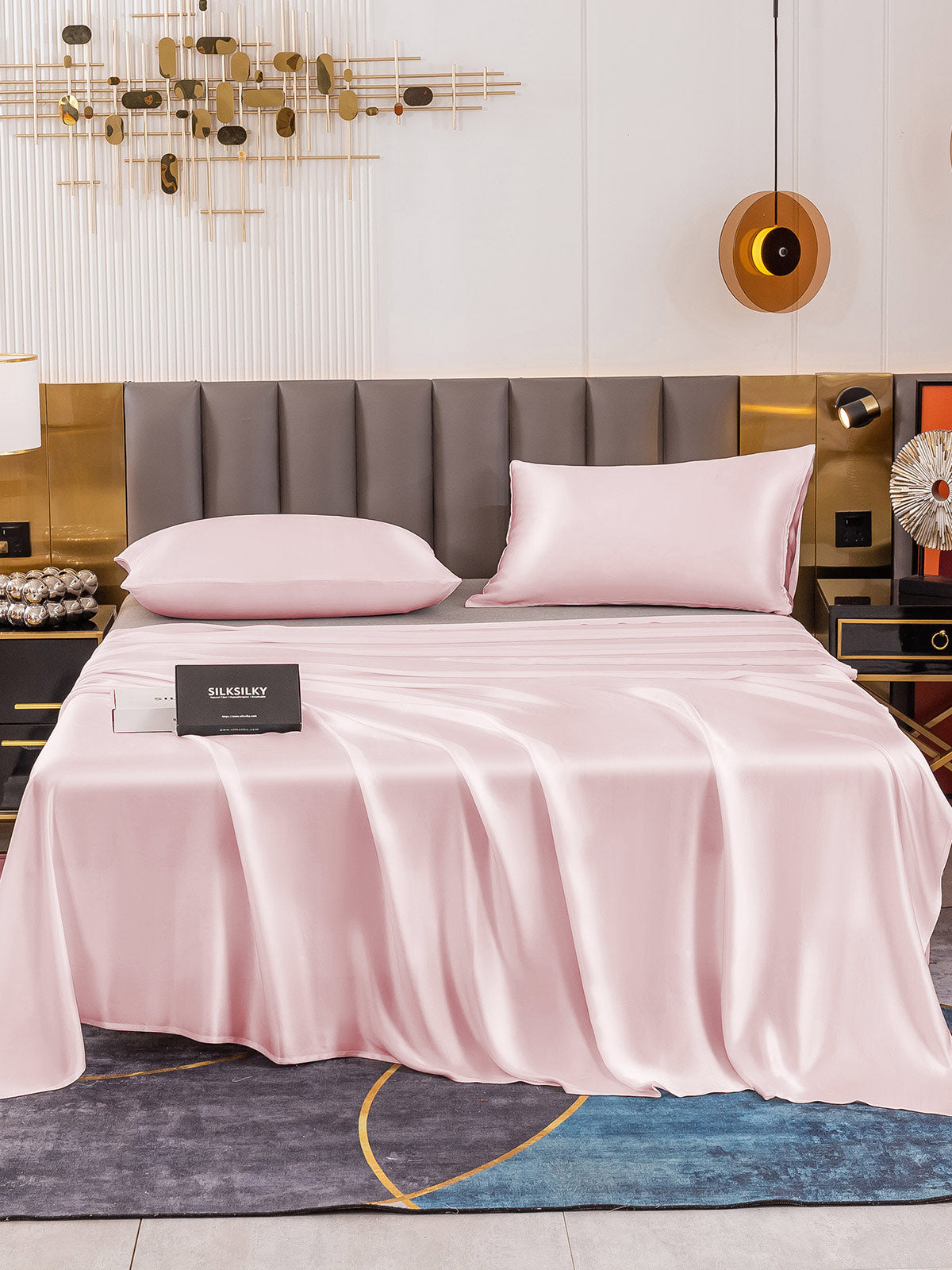[Rose] SilkSilky-FR 19Momme Pure Soie Bedding Set 002