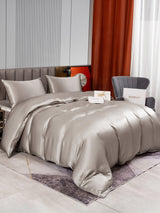 [Gris] SilkSilky-FR 22Momme Pure Soie Bedding Set 002,