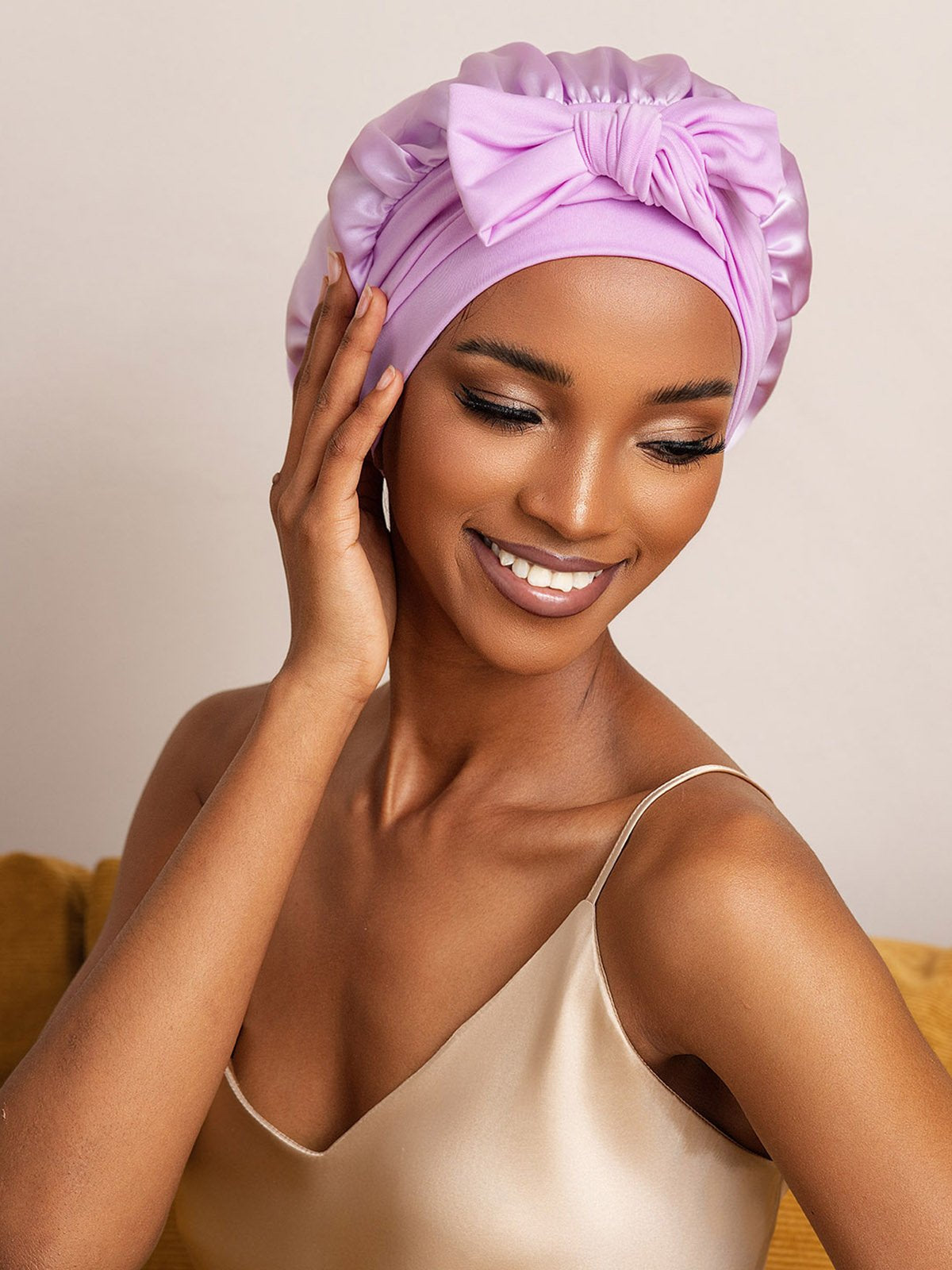 SilkSilky-FR Soie Sleep Cap Lavande 008