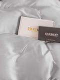 SilkSilky FR 22Momme Pure Soie Duvet Cover Argent 004