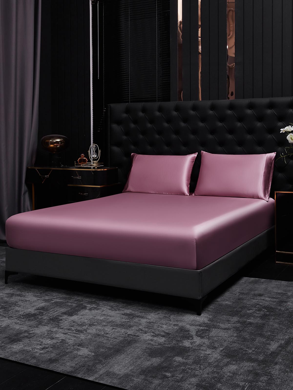 [Orchidée Mauve] SilkSilky-FR 22Momme Pure Soie Bedding Set 002