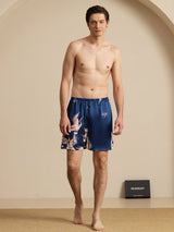 [Bleu Foncé] SilkSilky-FR Mens Sleep Bottoms 005
