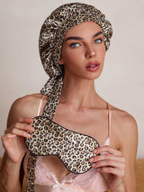 SilkSilky-FR Soie Sleep Cap Leopard 003