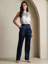 [Gris Clair] SilkSilky-FR Sleeveless Halter Femme T-Shirt 008