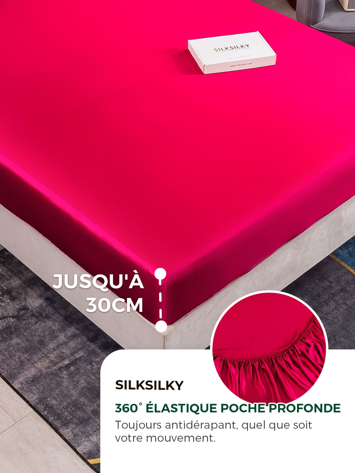 [Rouge Vineux] SilkSilky-FR 19Momme Pure Soie Bedding Set 004