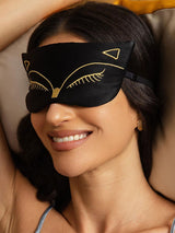 [Noir] SilkSilky-FR Soie Eye Mask 002