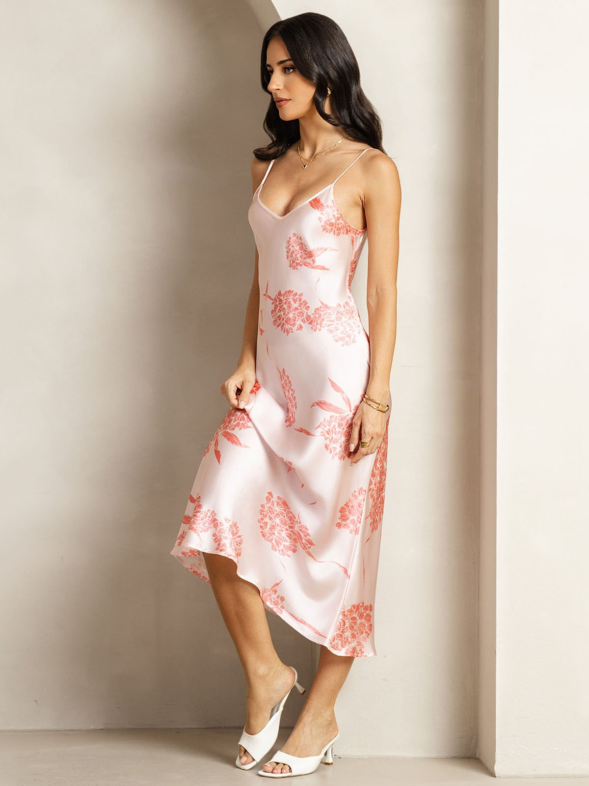 [FleursCorail] SilkSilky-FR 19Momme Soie Dress 004