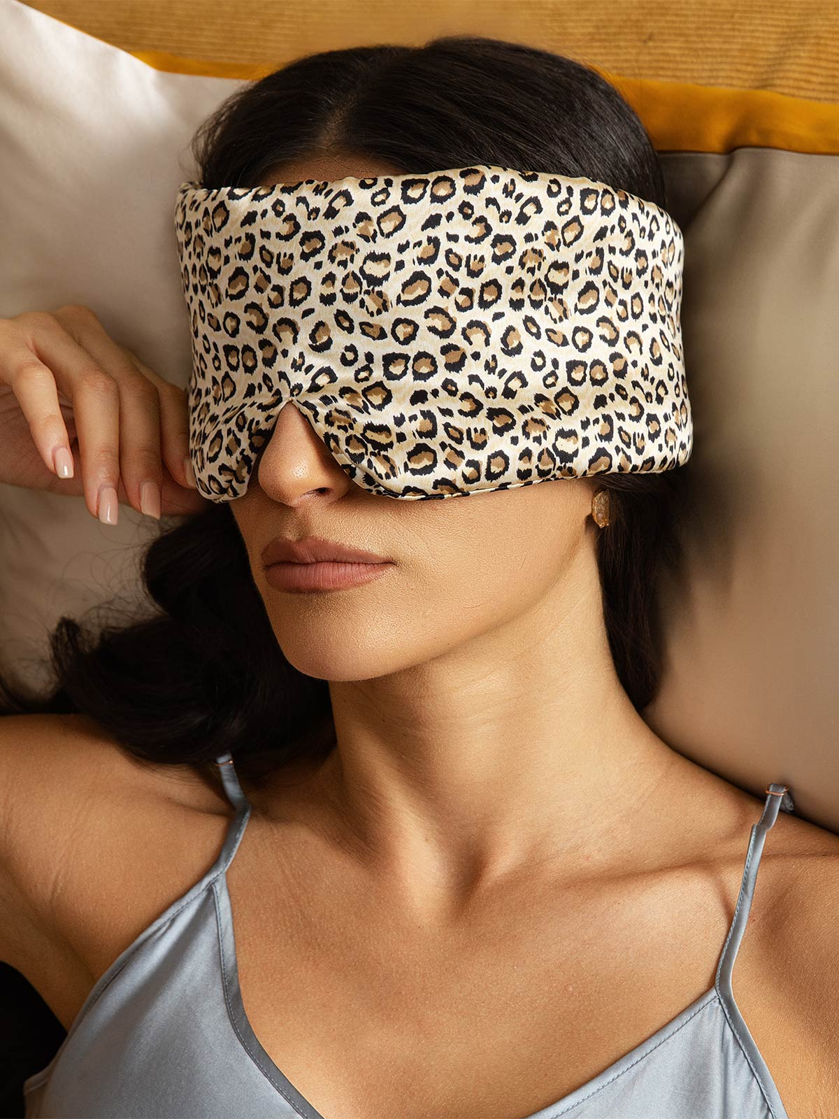 [Leopard] SilkSilky-FR 19Momme Pure Soie Eye Mask 004
