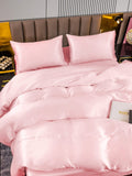 SilkSilky FR 22Momme Pure Soie Bedding Set Rose 005