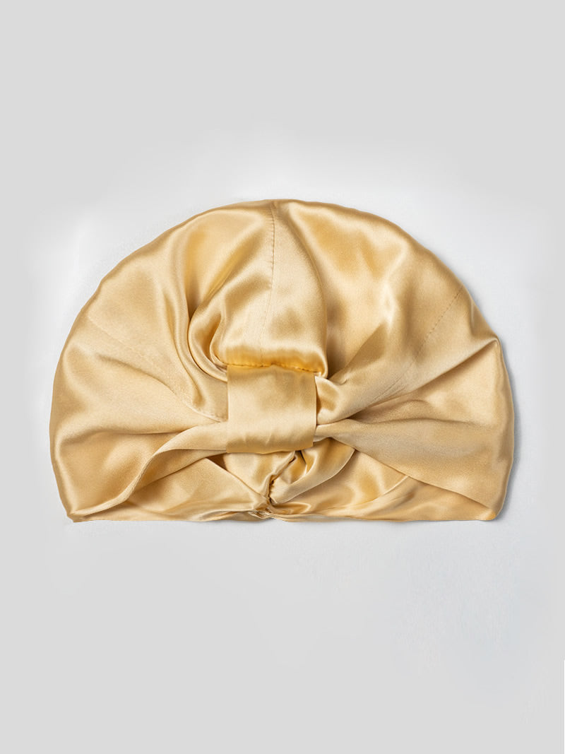 SilkSilky-FR Pure Soie Sleep Cap Champagne 005