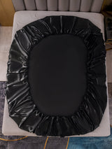 [Noir] SilkSilky-FR Parure de Lit Soie 003