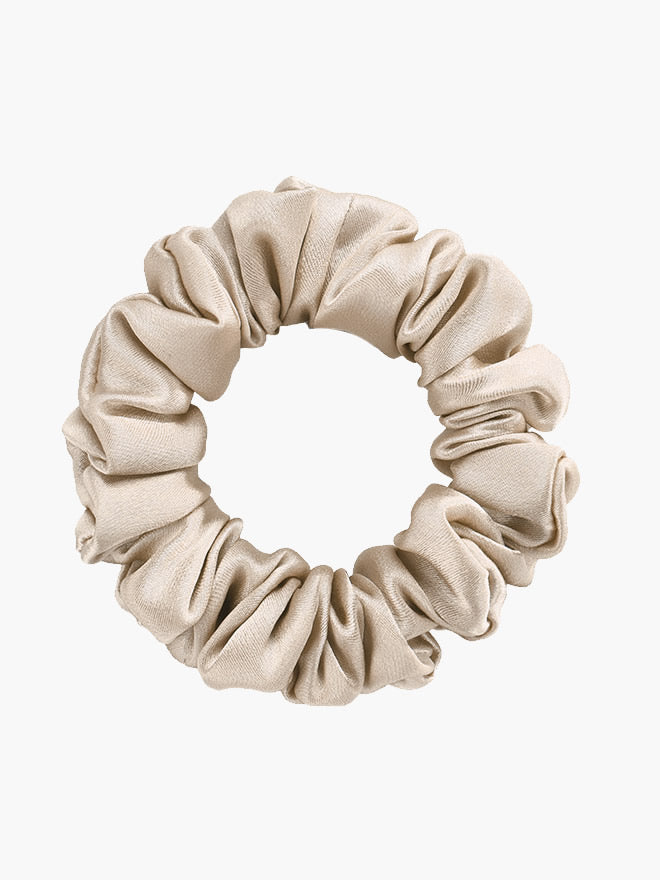 [Beige] SilkSilky-FR 19Momme Pure Soie Scrunchie 004