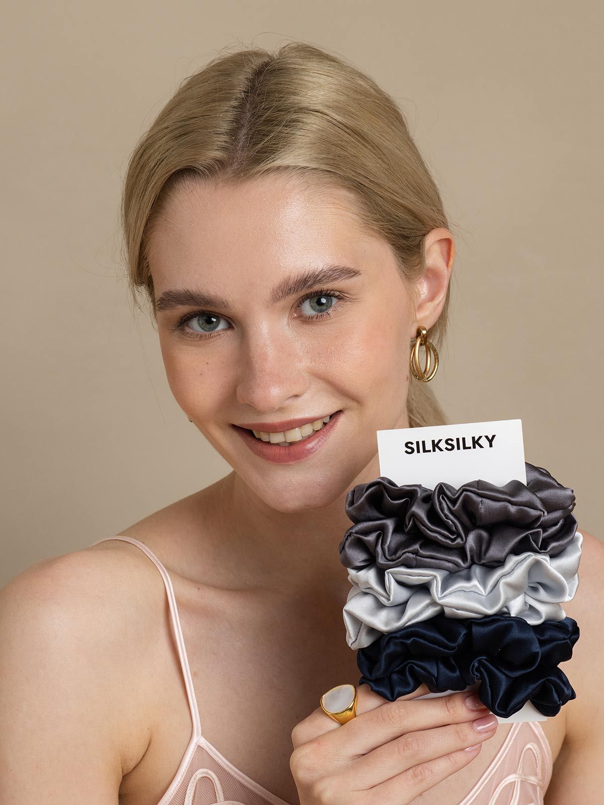 SilkSilky-FR Pure Soie Scrunchie Group1 002