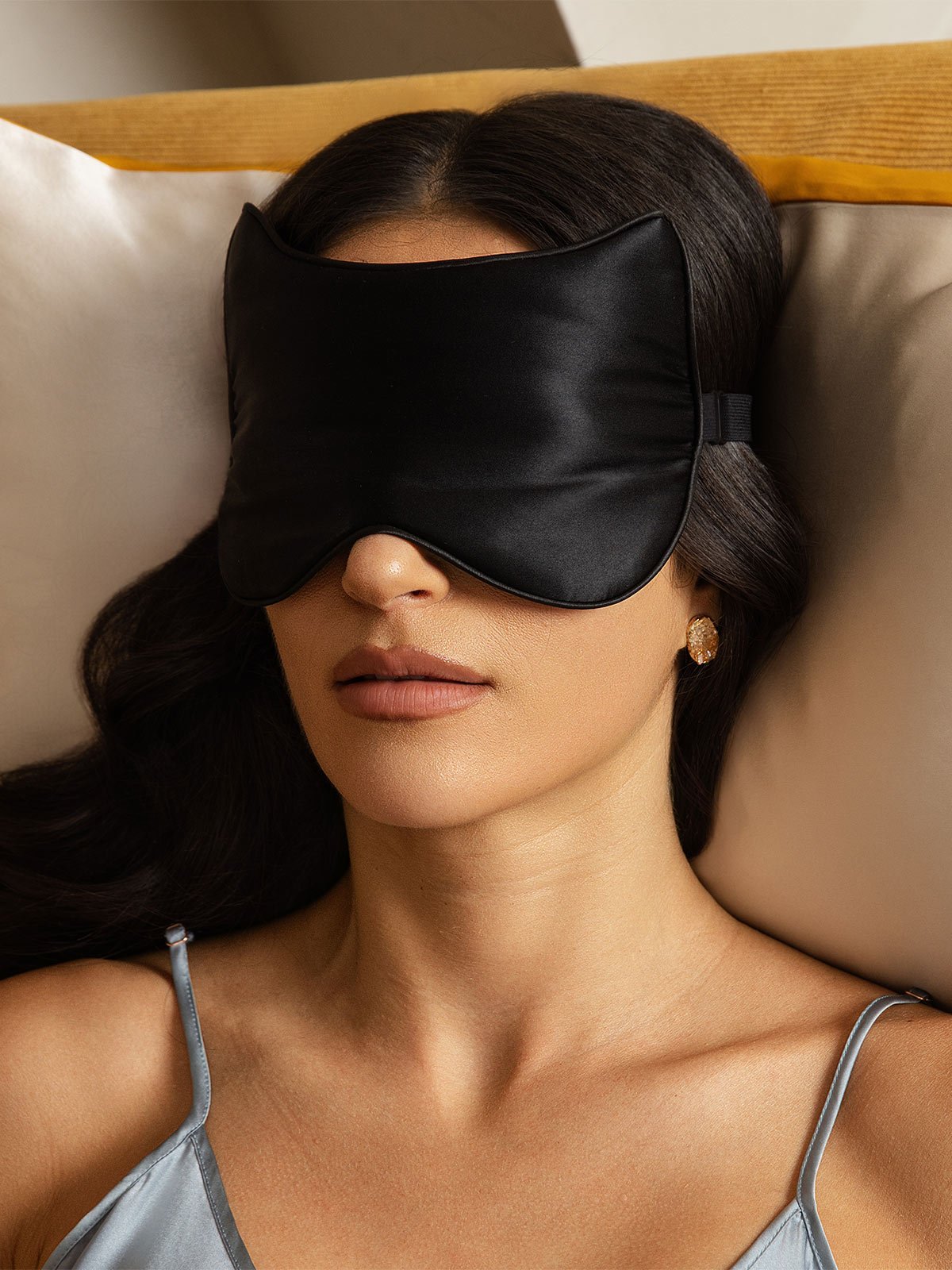 [Noir] SilkSilky-FR Soie Eye Mask 005