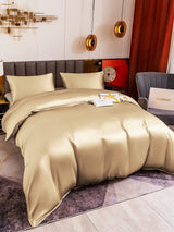 [Beige] SilkSilky-FR 19Momme Parure de Lit Soie 004
