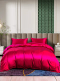 SilkSilky FR 25Momme Pure Soie Bedding Set RougeVineux 005