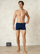 [Bleu Foncé] SilkSilky-FR Soie Tricotée Mens Underwear 004