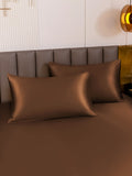 SilkSilky-FR 19Momme Pure Soie Pillowcase Café 001