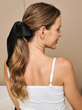 SilkSilky-FR 19Momme Pure Soie Scrunchie Noir 004