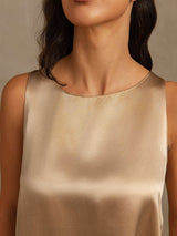 [Champagne] SilkSilky-FR Sleeveless Femme Pyjamas 004