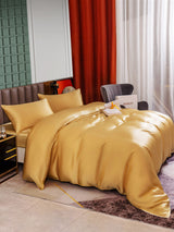 [Champagne] SilkSilky-FR 25Momme Parure de Lit Soie 006