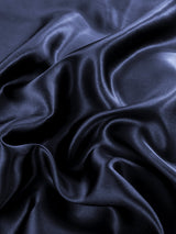 [Bleu Foncé] SilkSilky-FR Parure de Lit Soie 006