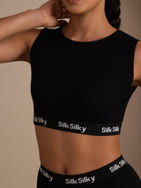 [Noir] SilkSilky-FR Sleeveless Crew Neck Women's Outfit Sets 006