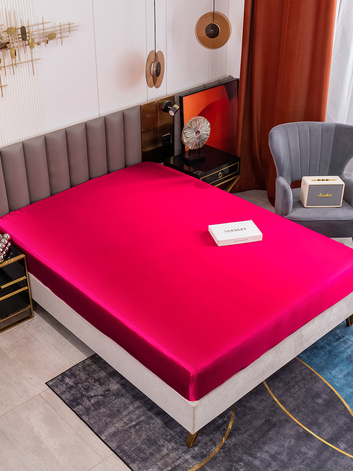 [Rouge Vineux] SilkSilky-FR 19Momme Pure Soie Sheet 001