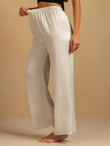 [Blanc] SilkSilky-FR 19Momme Women's Sleep Pants 004