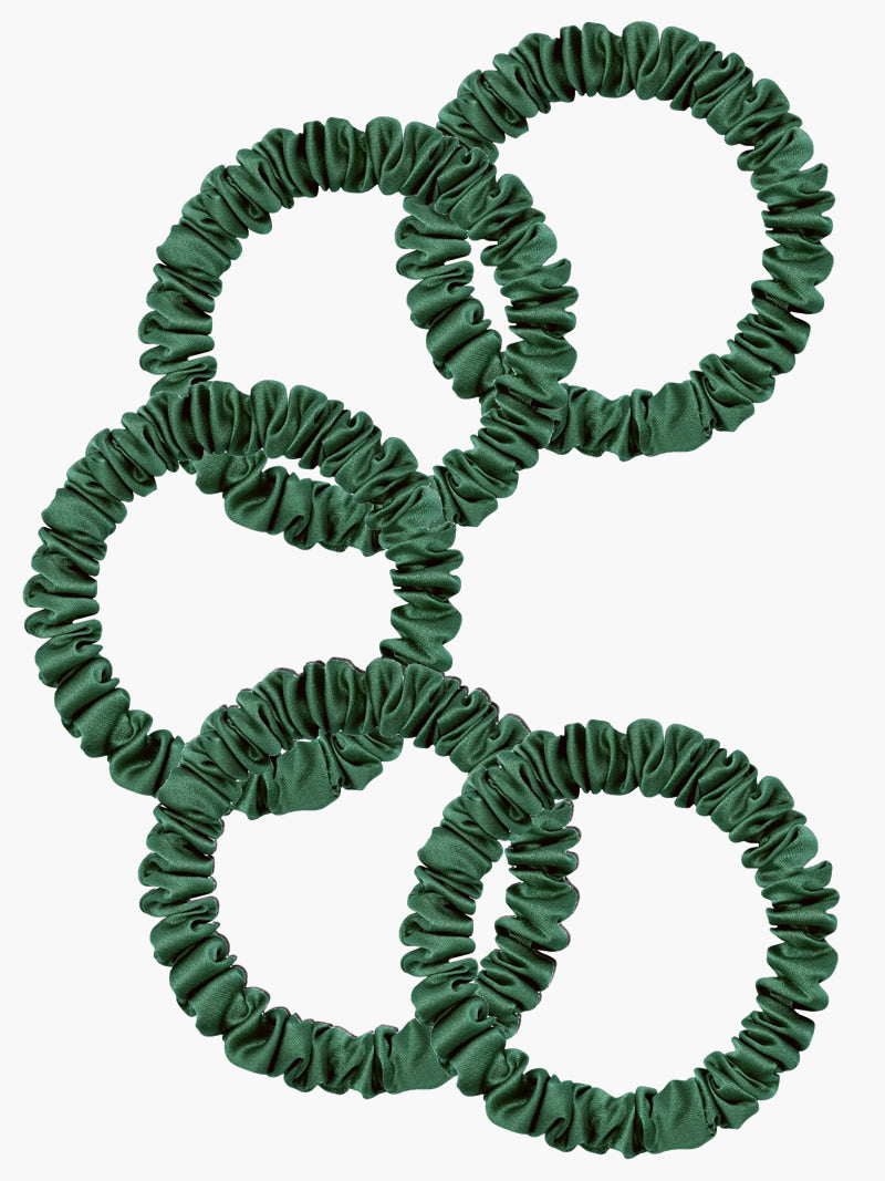 [Vert Foncé] SilkSilky-FR 19Momme Pure Soie Scrunchie 003