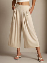 [Beige] SilkSilky-FR 19Momme Soie Womens Pants 001