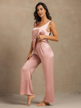 [Peau De Pêche] SilkSilky-FR 19Momme Sans manches Encolure Dégagée Femme Pyjamas 003