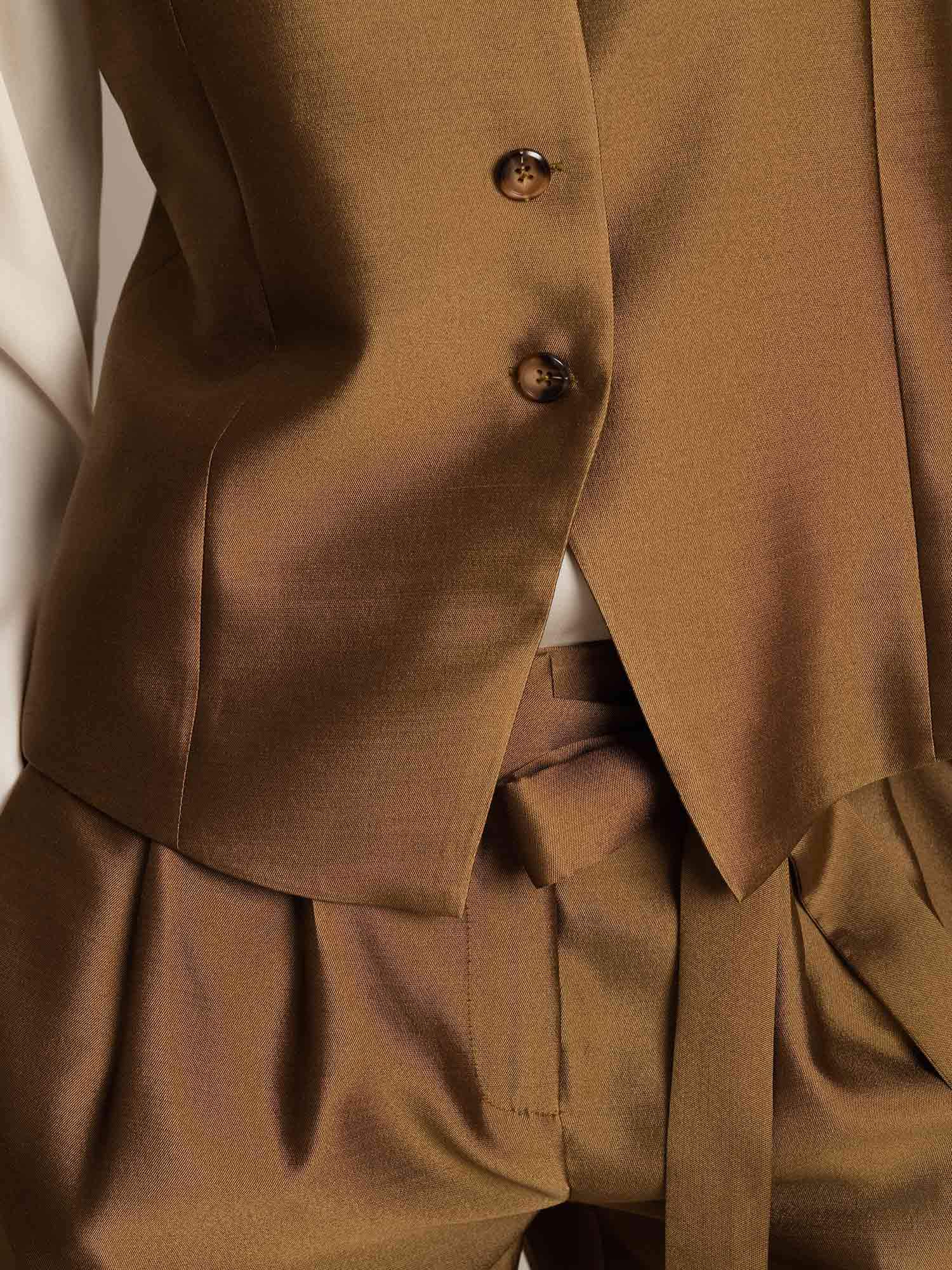 [Bronze] SilkSilky-FR 32Momme Soie Womens Vest 005,