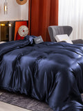 SilkSilky FR 19Momme Pure Soie Duvet Cover BleuFoncé 004