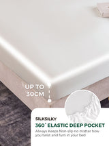 [Blanc] SilkSilky-FR 19Momme Parure de Lit Soie 004