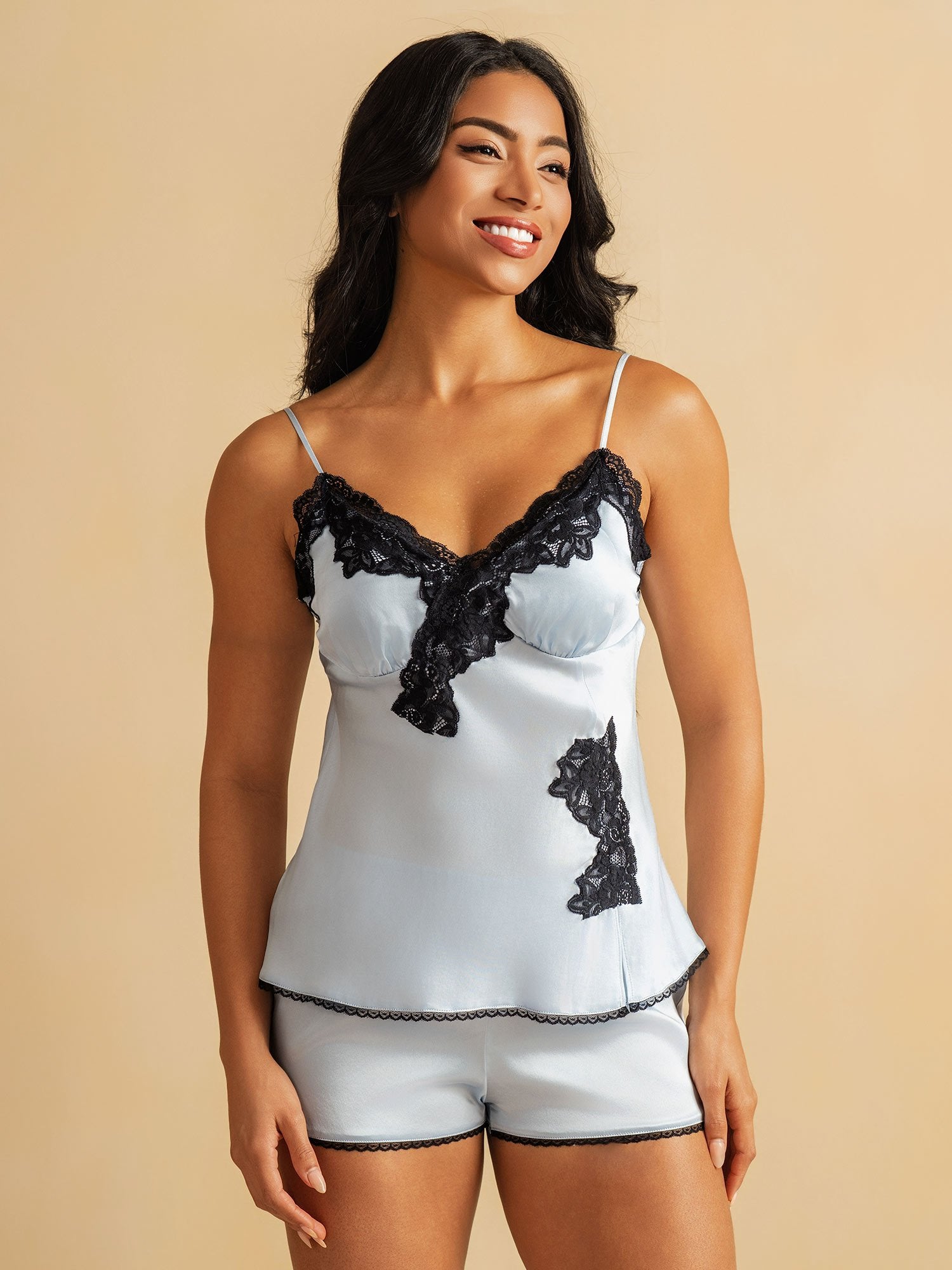 [BleuCiel] SilkSilky-FR Soie Camisole Set 003