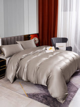 [Gris] SilkSilky-FR 22Momme Pure Soie Bedding Set 004,