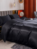 SilkSilky FR 19Momme Pure Soie Bedding Set Noir 004