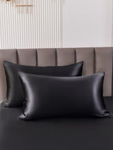 [Noir] SilkSilky-FR 22Momme Pure Soie Pillowcase 001