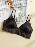 SilkSilky FR Soie Tricotée Bra Noir 005