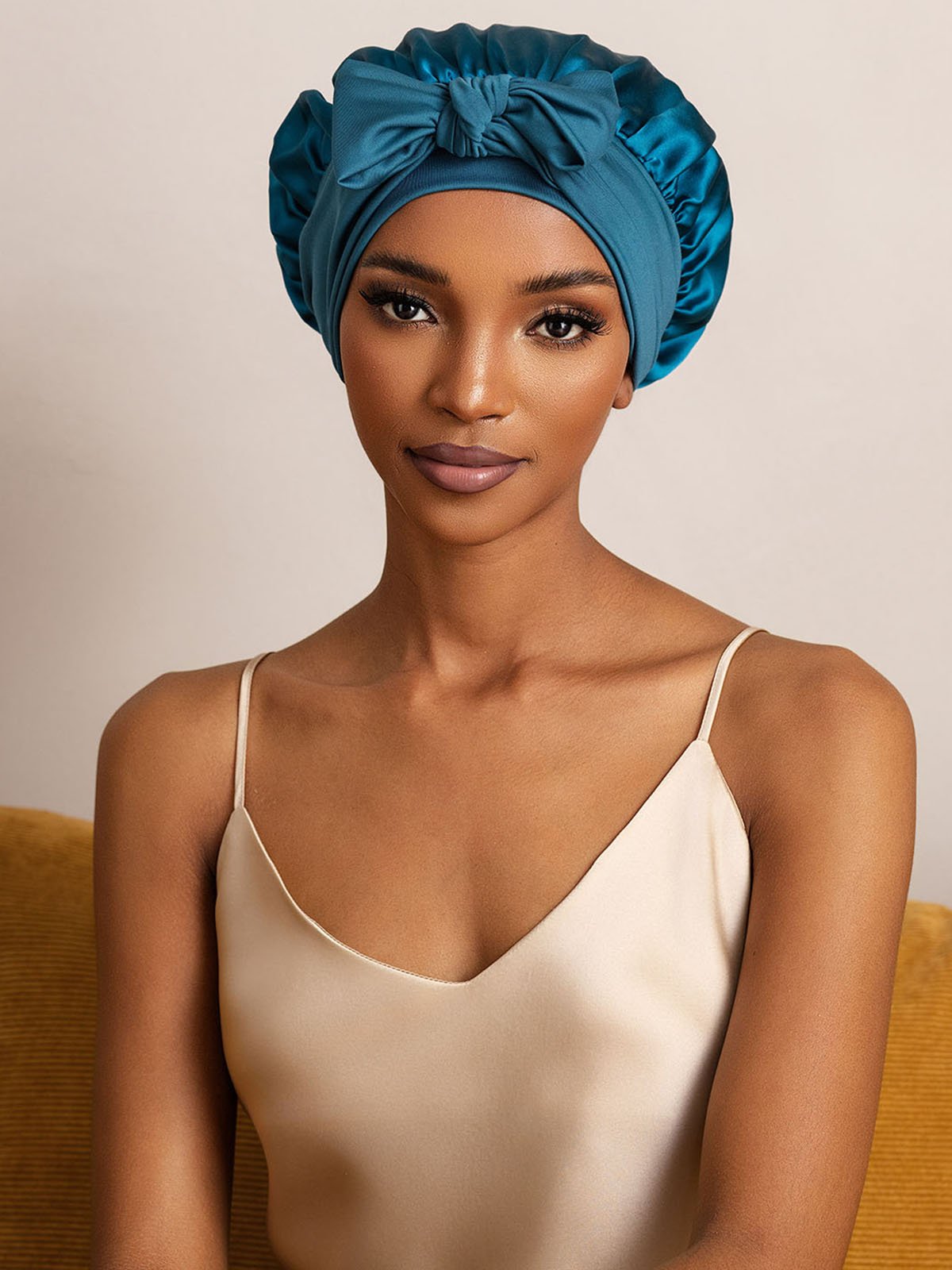 SilkSilky-FR Soie Sleep Cap BleuRoyal 007