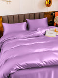 SilkSilky FR 19Momme Pure Soie Bedding Set Lavande 003