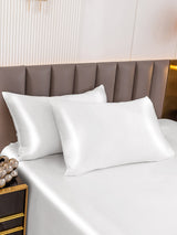 [Blanc] SilkSilky-FR 30Momme Taies d'Oreiller 003
