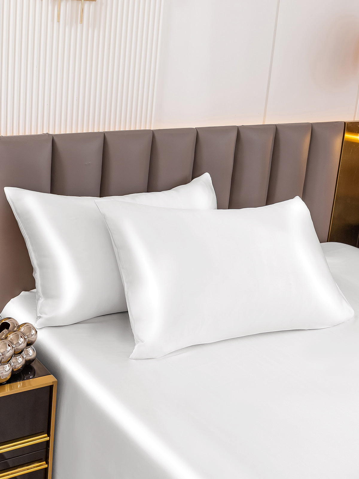 [Blanc] SilkSilky-FR 22Momme Pure Soie Pillowcase 003