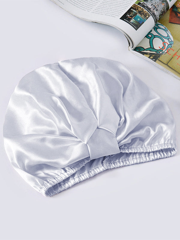 [Argent] SilkSilky-FR Pure Soie Sleep Cap 002