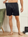 SilkSilky-FR 19Momme Mens Sleep Bottoms Noir 003