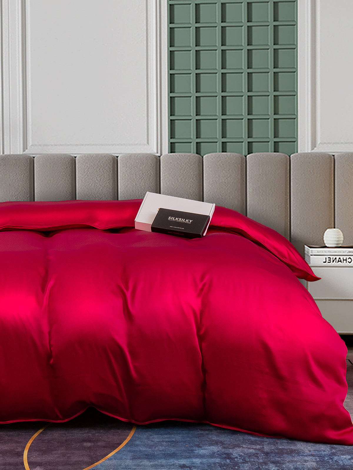 [Rouge Vineux] SilkSilky-FR 25Momme Pure Soie Duvet Cover 003
