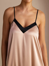 [Toscane] SilkSilky-FR Spaghetti Strap V Neck Robes 003