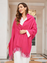 [Rose Rouge] SilkSilky-FR Laine Écharpes 002
