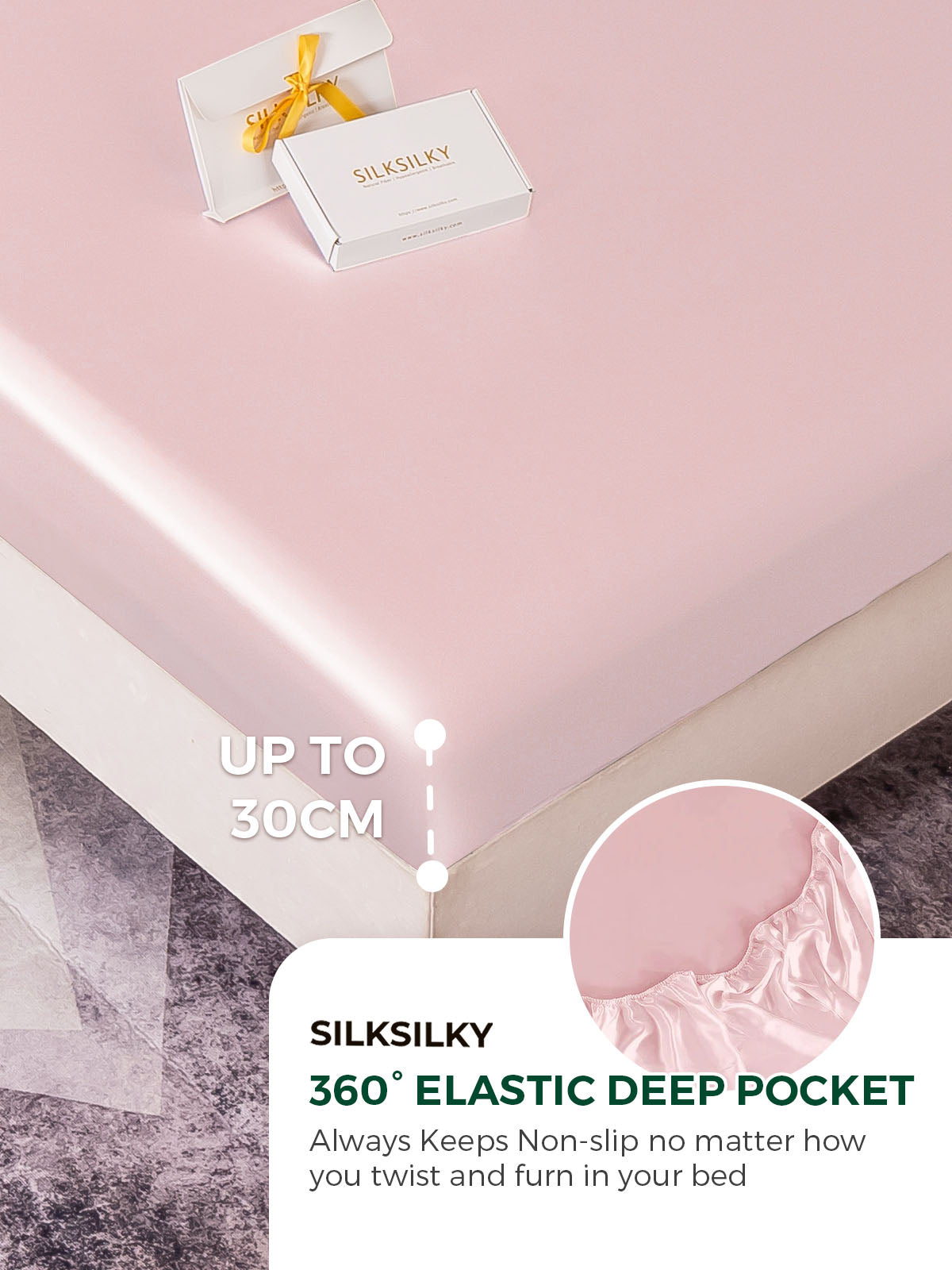 [Rose] SilkSilky-FR 19Momme Pure Silk Bedding Set 004